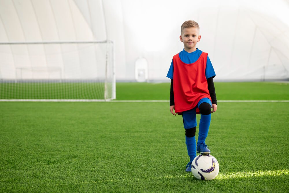He plays football