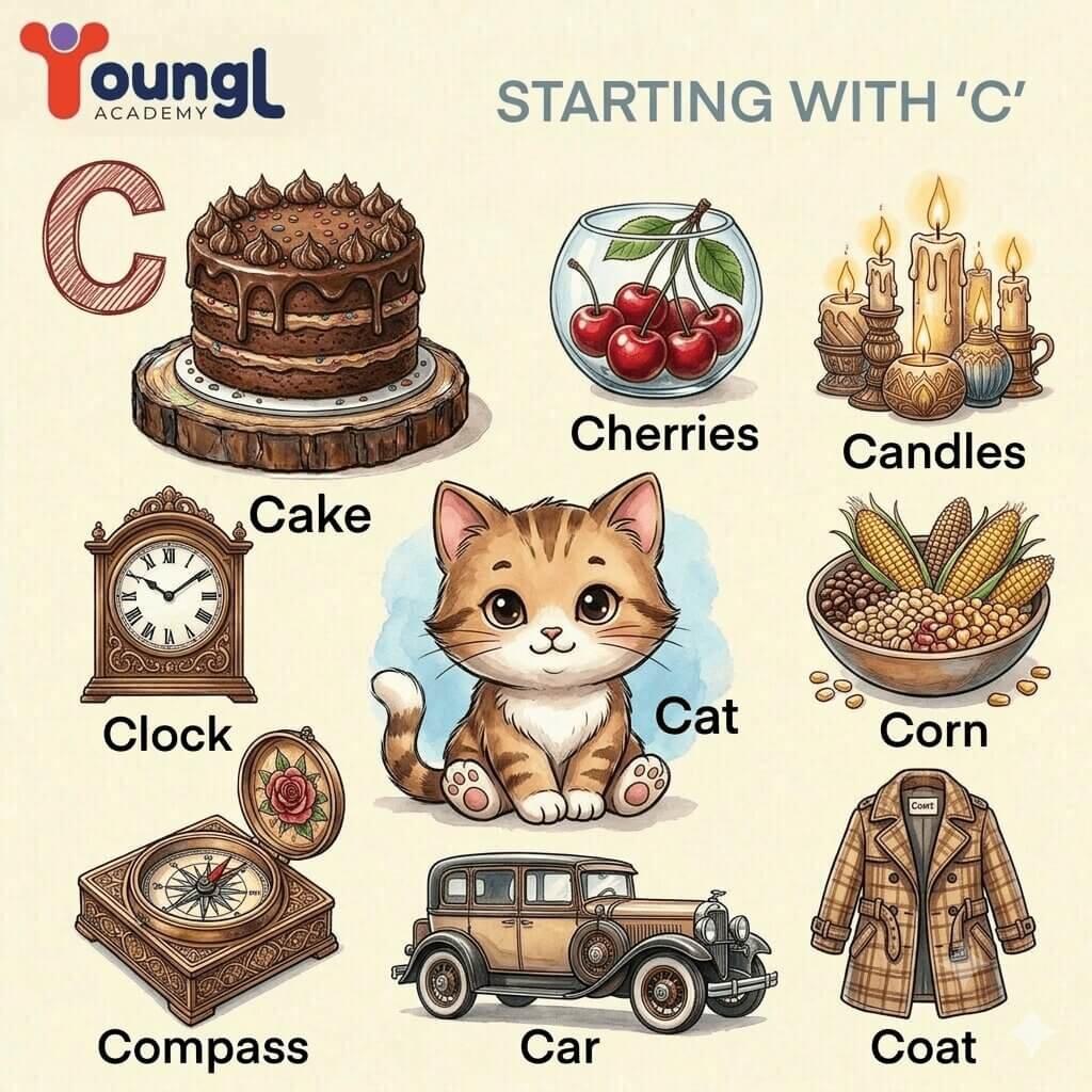 أسهل كلمات تبدأ بحرف C 