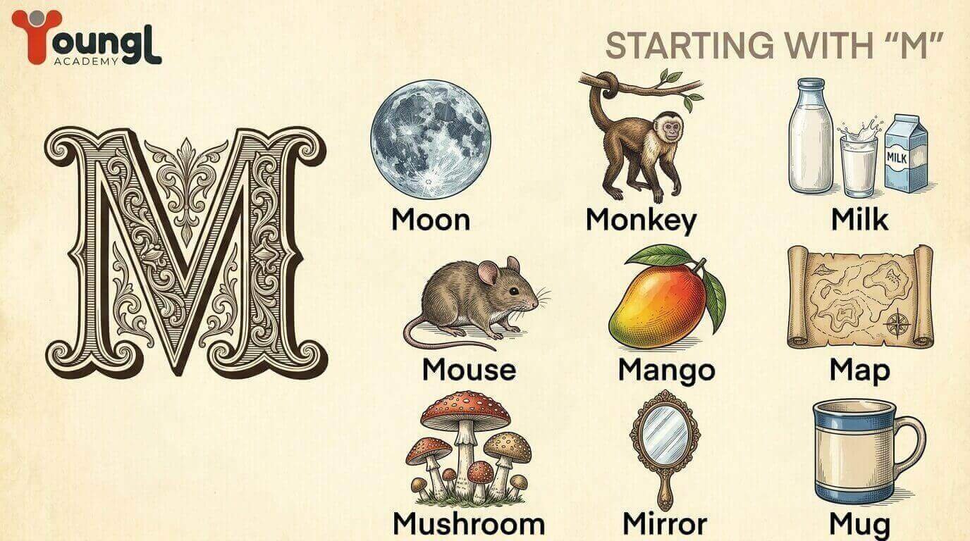 أسهل كلمات تبدأ بحرف الـ M