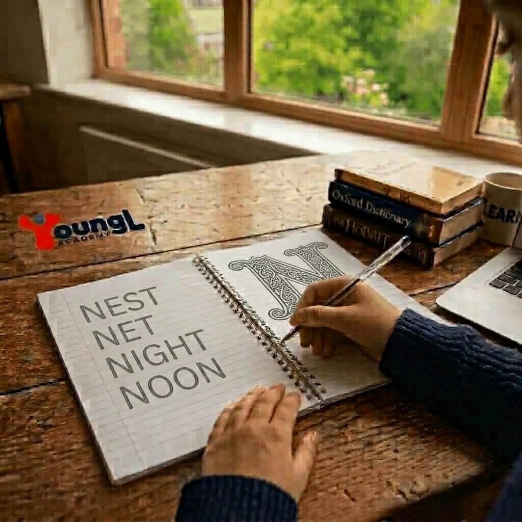 N كلمات انجليزية تبدأ بحرف