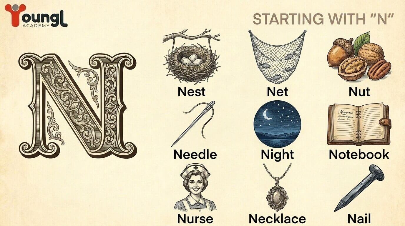أسهل كلمات تبدأ بحرف الـ N
